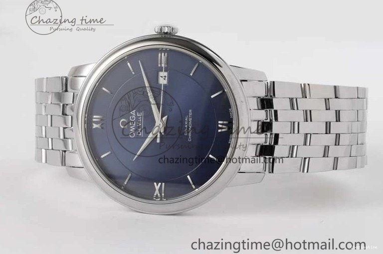 0716 De Ville SS DIWF 1:1 Best Edition Deep Blue Dial SS Markers on SS Bracelet MIYOTA TravelReady 7849